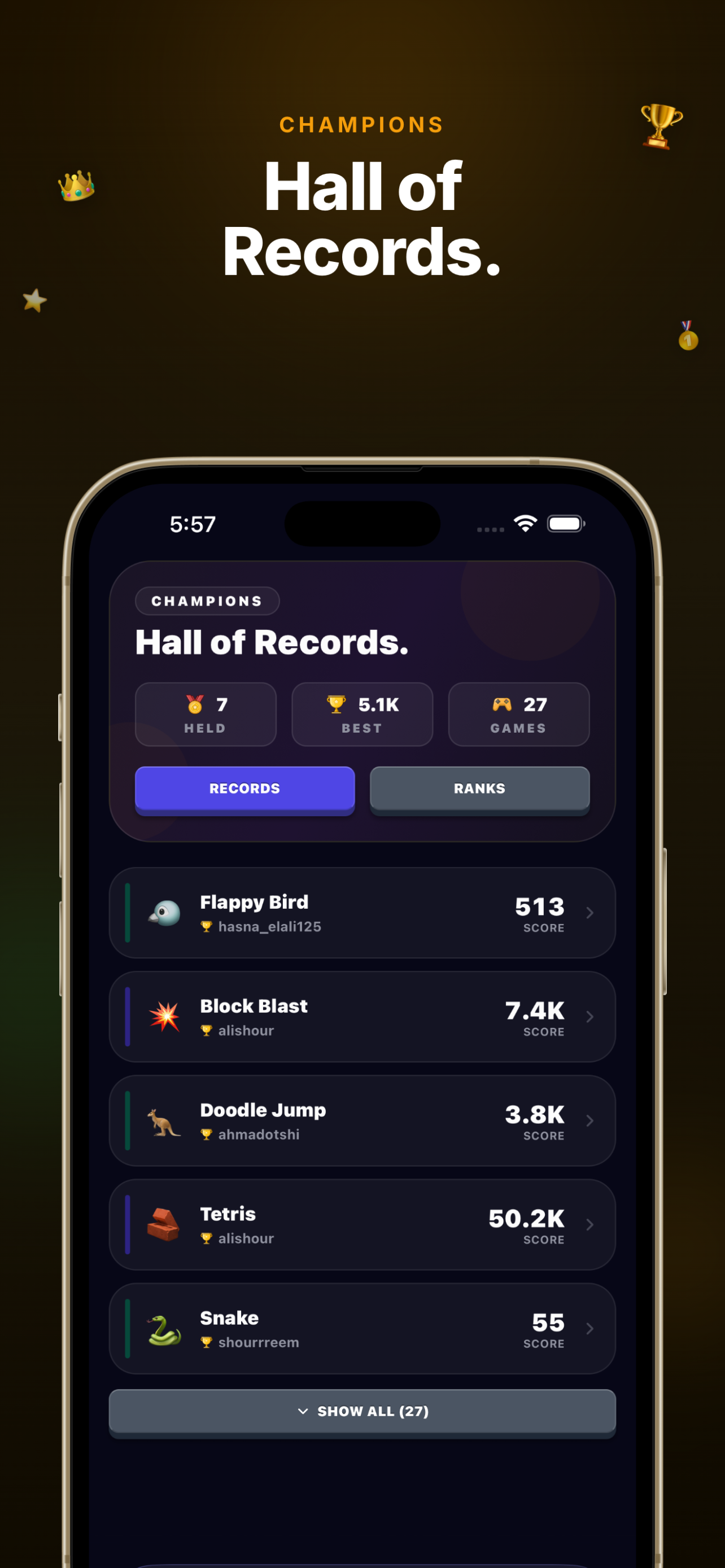 Own the leaderboard