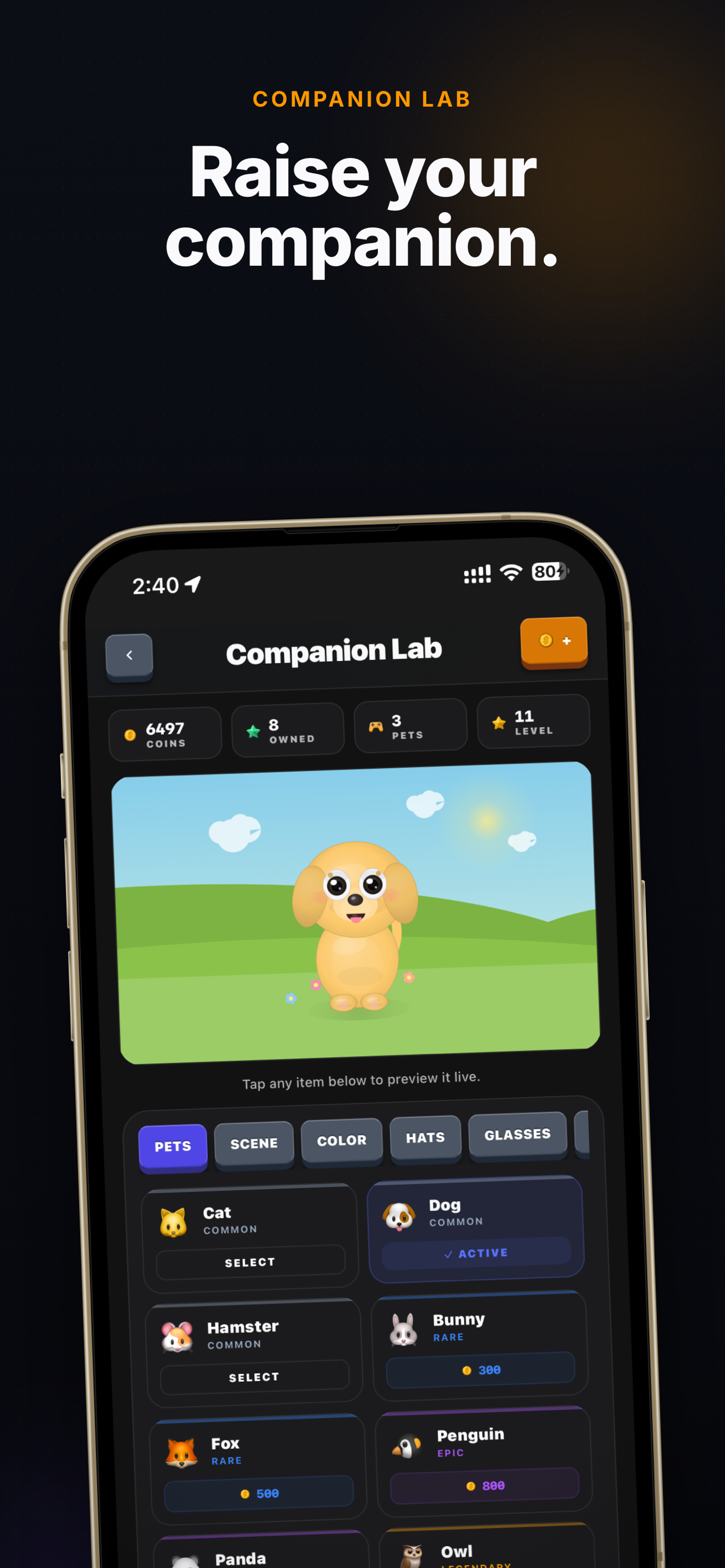 Raise your companion.