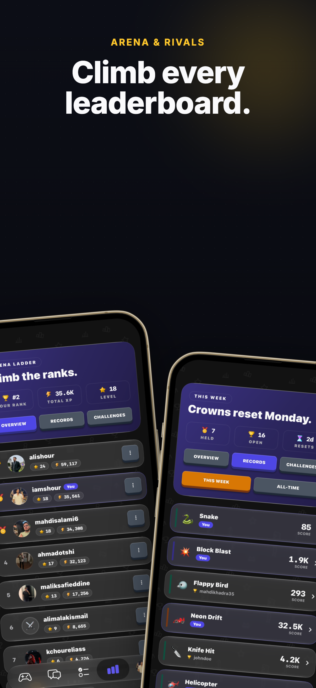Climb the leaderboards.