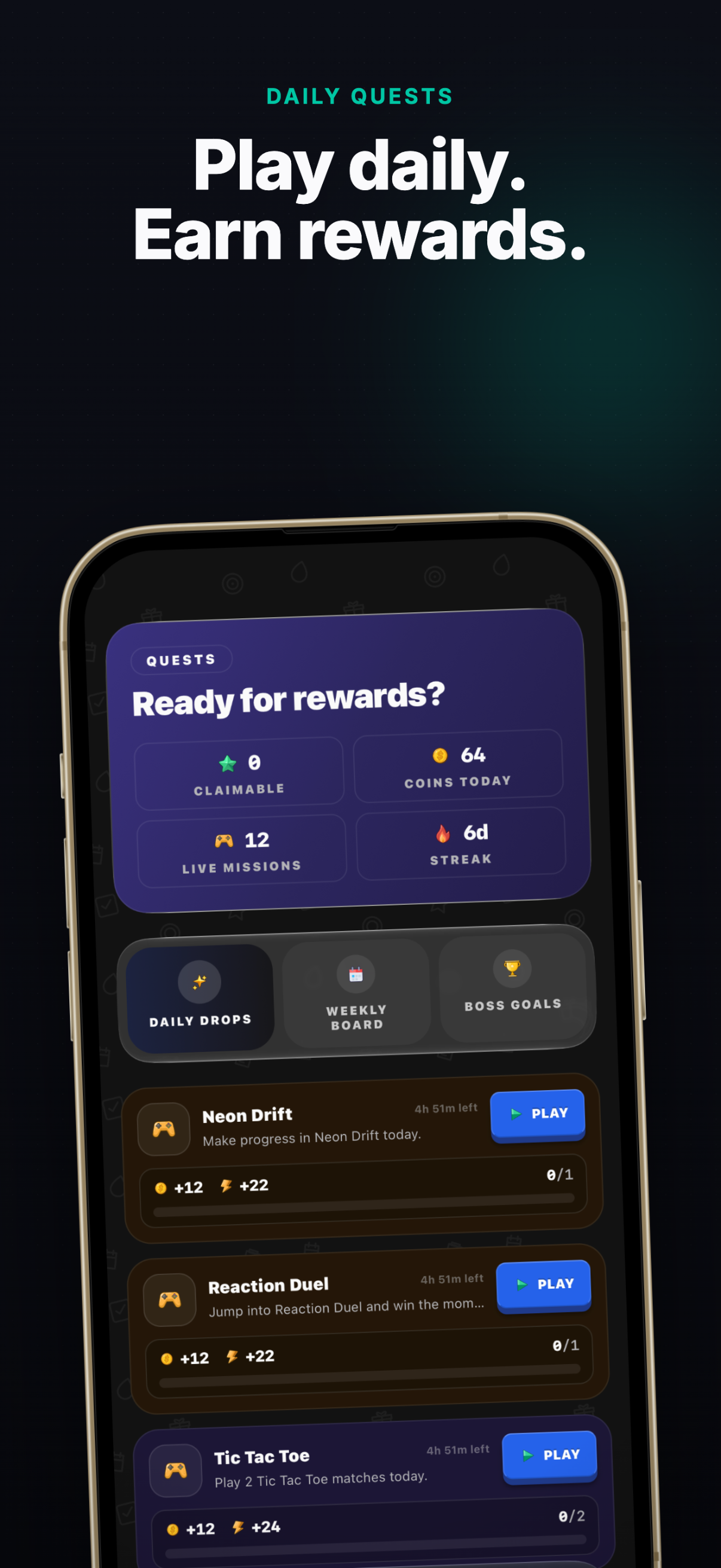 Play daily. Earn rewards.